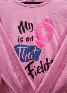 Pink Graphic Long Sleeve T-Shirt
