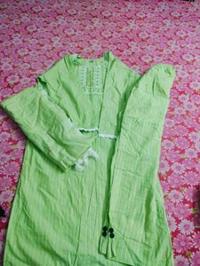 Green Embroidered Kurta Set with Dupatta