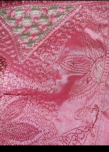 Pink Embroidered Saree