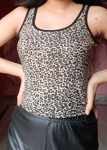 Y2K Leopard Print Tank Top