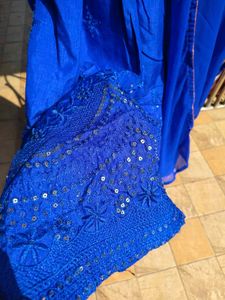 Elegant Royal Blue Anarkali Suit with Dupatta