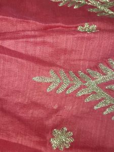 Festive Kurta Intact,embroidery And Lining.