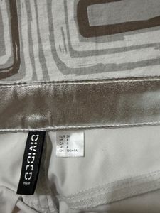 Metallic Silver Straight Leg Pants