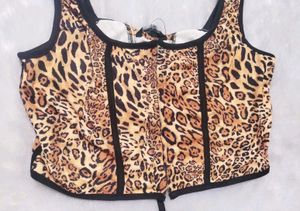 Leopard Print Corset Top