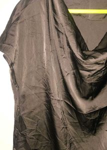 Black Cowl Neck Top