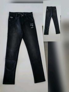 Boy's Charcoal Grey Washed Jeans