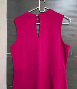 Pink long sleeves classy dress