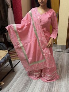 Pretty Pink Kurta Set with Palazzo ( 4 pcs )
