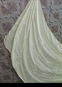 Elegant Embroidered Chiffon Scarf