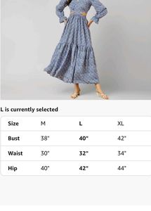 Stylish Blue Printed Maxi Dress