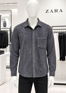 Zara Men's Corduroy Button-Up Shirt