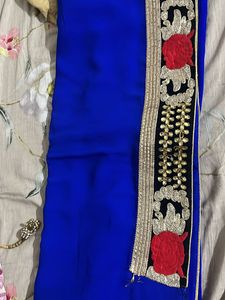 Beautiful Royal Blue Saree