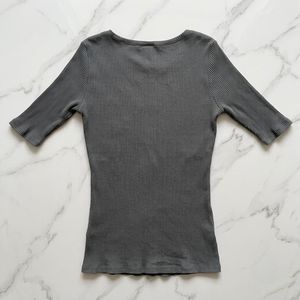 H&amp;M mama Ribbed Crossover Maternity Top