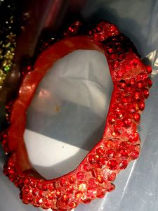 Sparkling Red Statement Bangle