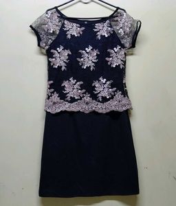 Elegant Lace Overlay Dress