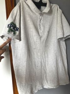 SPYKAR POLO TSHIRT LIGHT GREY