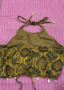 Boho Print Halter Neck Blouse