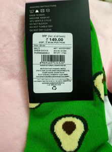 Cute Avocado Print Socks - Pack of 3