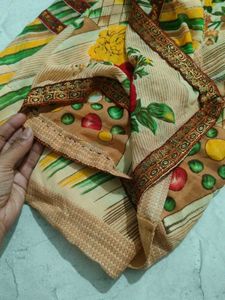 Elegant Peach Patterned Dupatta