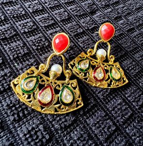Kundan & Pearl Earrings