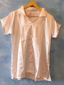 Satin Pajama Set-White