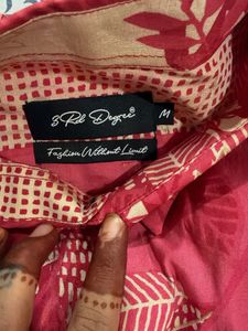 Men's Pink Floral Print Shirt