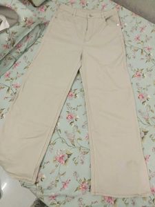 H&amp;M wide twill trousers