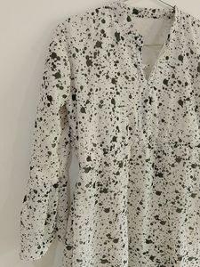 a black &amp; white formal gown