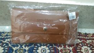 Leather Brown Wallet With 4 Compartments