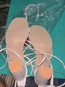 white long strips sandles for women