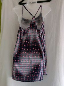 Cute Flamingo Striped Sundress