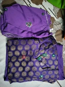 Purple 💜 Colour Kurta With Salwar