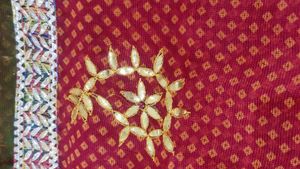 Bandhni Gotta Patti Work saree