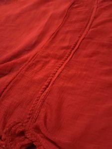 Red chikankari kurta set