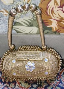 Gold Clutch with Embellishments