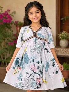Boho Floral Print Dress for Girls