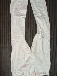 Cream Casual Pants