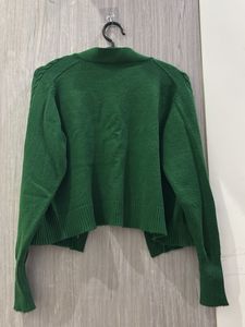 Emerald Green Knit Cardigan