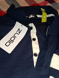 Striped Navy Blue Crop Top