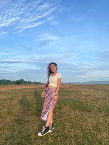 Floral Tiered Maxi Skirt