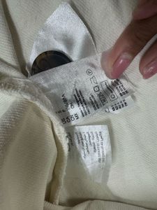 H&amp;M White Cropped Denim Jacket