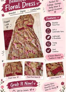 Beautiful Floral Print Kurta