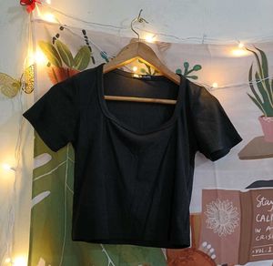 Zara Black Crop Top