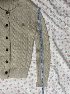 Cable Knit Button-Up Cardigan