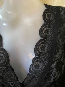 Sheer Black Lace Tunic Top