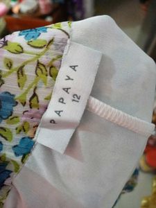Papaya floral skirt
