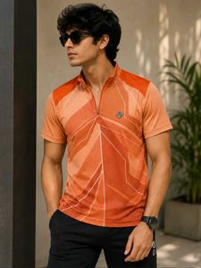 Premium Men's Sports & Casual Half-Zip T-Shirt