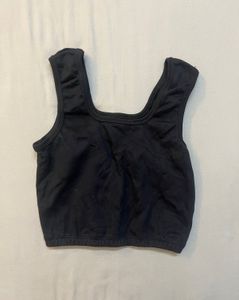 Black Cropped Tank Top