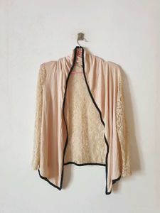 Elegant Lace Back Cardigan