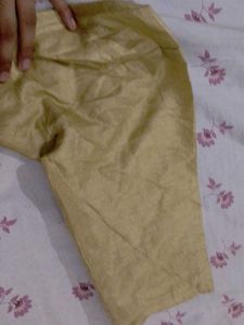 Golden Ethnic gher frock